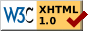W3C XHTML 1.0 logo